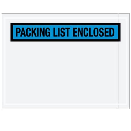 Bsc Preferred 4-1/2 x 6'' Blue ''Packing List Enclosed'' Envelopes, 1000PK PL488